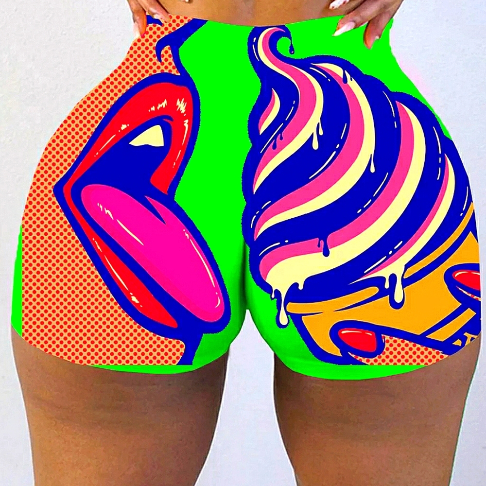 💋GRAPHIC PRINT SHORT SHORTS!!!